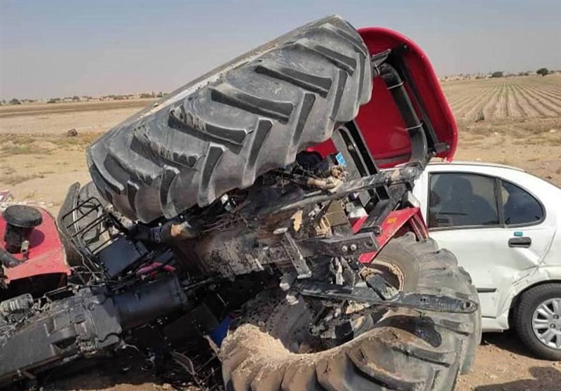 برخورد تراکتور با خودرو در «دیر» ۷ مصدوم برجا گذاشت
