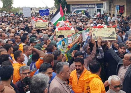 استان بوشهر بوی ایثار و شهادت گرفت؛ تشییع ۵ شهید گمنام