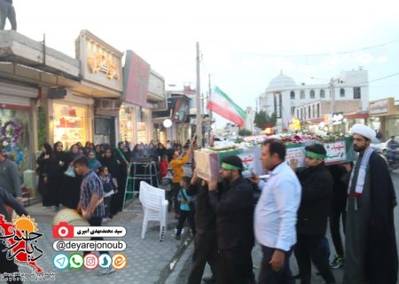 مراسم استقبال از شهید گمنام در برازجان برگزار شد