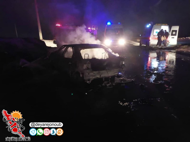 واژگونی خودرو زانتیا در دشتستان ۲ مصدوم بر جا گذاشت