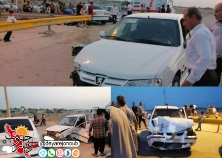 برخورد سه خودرو در محور تل سرکوه- وحدتیه ۳ مصدوم برجا گذاشت