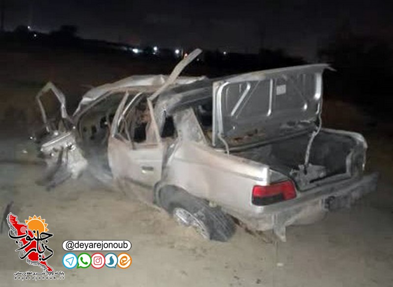 واژگونی خودرو در محور دالکی- برازجان یک فوتی و ۲ مصدوم داشت
