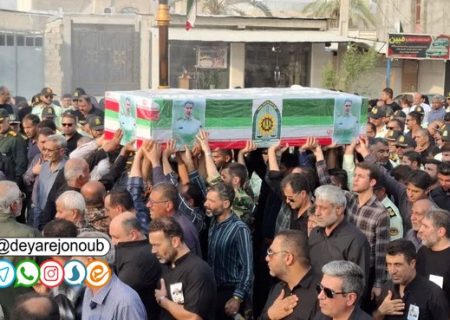 پیکر شهید «حسین احمدی» در دشتستان خاکسپاری شد