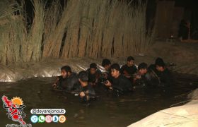 نمایش میدانی فانوس های روشن در روستای دهقاید