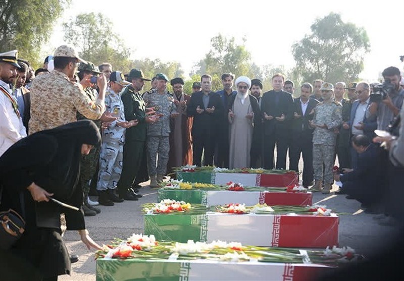 پیکر ۶ شهید گمنام وارد بوشهر شد