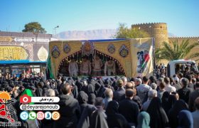 مراسم تشییع پیکر ۱۲ شهید گمنام در شیراز