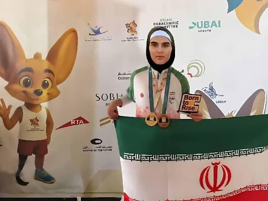 درخشش دختر کنگانی در مسابقات پارا آسیایی امارات