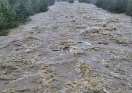 خودروی سواری طعمه طغیان رودخانه دشت پلنگ شد