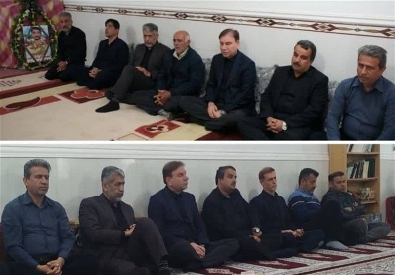 دیدار استاندار بوشهر از خانواده 2 شهید جنگ تحمیلی اخیر در دشتستان