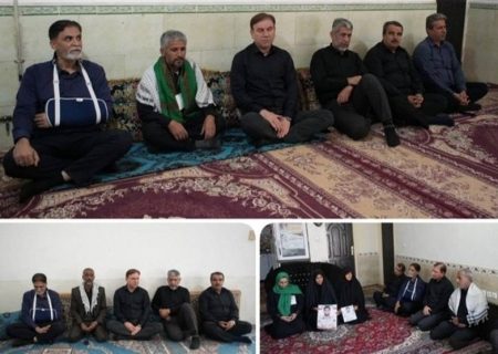 دیدار استاندار بوشهر با خانواده شهدای جنگ تحمیلی اخیر در دشتستان
