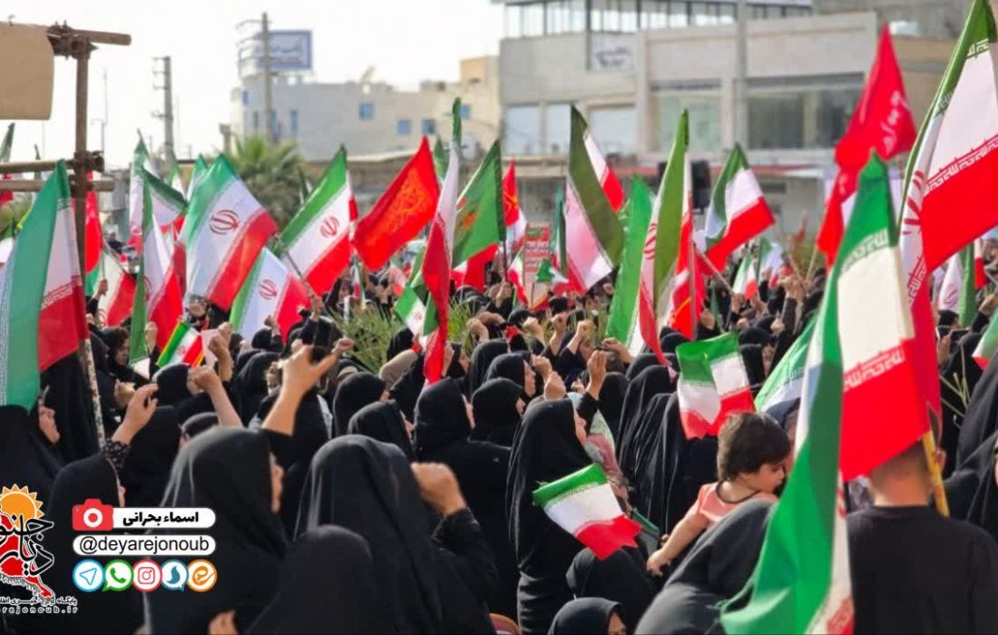 مراسم بیعت مردم با رهبر جدید انقلاب در برازجان