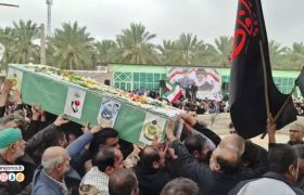 مراسم تشییع پیکر شهید «سیدرضا موسوی جود» در روستای سرقنات