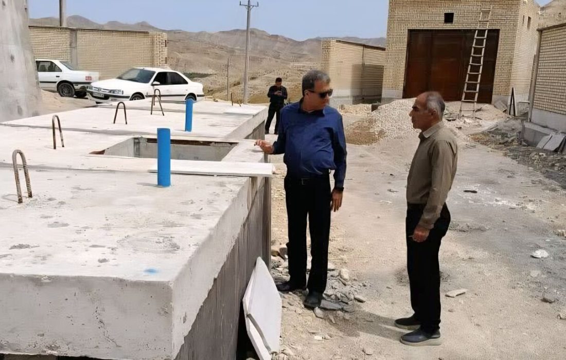 مخزن یک‌هزار مترمکعبی شهر کلمه دشتستان در حال مراحل پایانی ساخت است