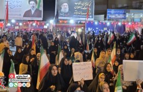 طنین فریاد مهدوی در قلب برازجان؛ اجتماع شبانه در میدان حافظ