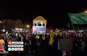 حضور گسترده مردم برازجان در یکصد و پنجمین اجتماع شبانه پایداری
