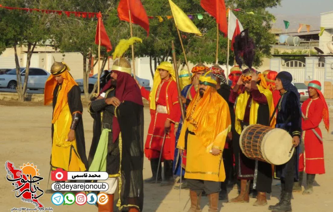تعزیه شهادت حر بن یزید با حضور عزاداران حسینی در برازجان برگزار شد