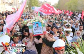 آیین باشکوه تشییع شهید «حمیدرضا دهقانی» در برازجان