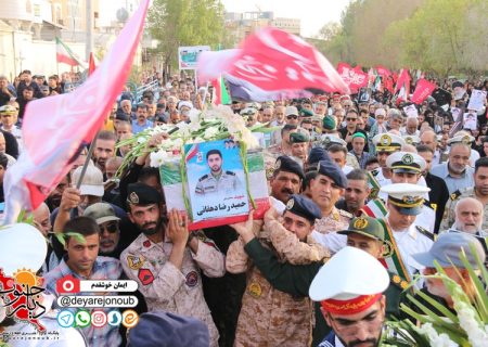 آیین باشکوه تشییع شهید «حمیدرضا دهقانی» در برازجان