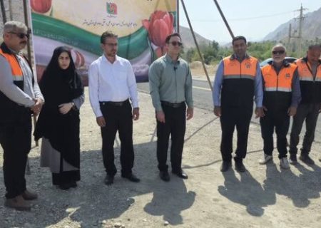 پروژه آسفالت حفاظتی محور اهرم ـ خائیز بهره‌برداری شد
