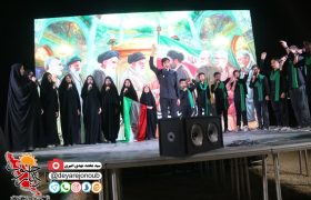 پیاده‌روی دلدادگان اربعین حسینی در روستای دهقاید