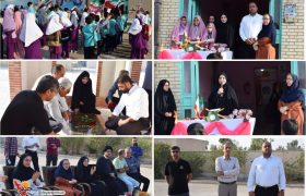 آئین آغاز سال تحصیلی جدید در روستای عیسوند و تجدید میثاق با شهدا